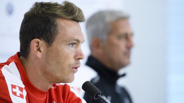 Stephan Lichtsteiner a affiché sa confiance avant l'affrontement face au Portugal, mardi. [Keystone - Manuel Lopez]