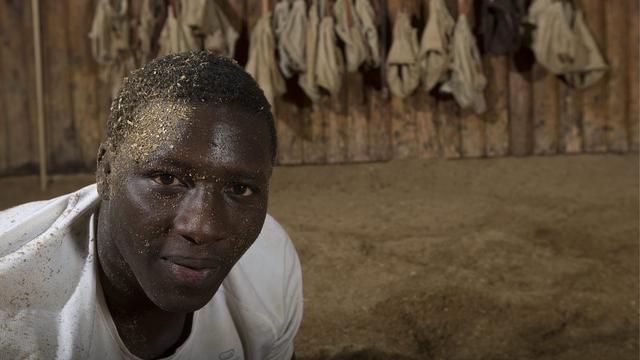 Le lutteur sénégalais Dieylani Pouye. [Salvatore Di Nolfi]