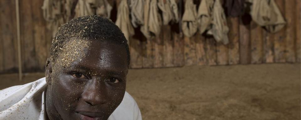 Le lutteur sénégalais Dieylani Pouye. [Salvatore Di Nolfi]