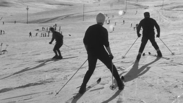 Pistes de la station de ski de Leysin, 1967. [RTS]