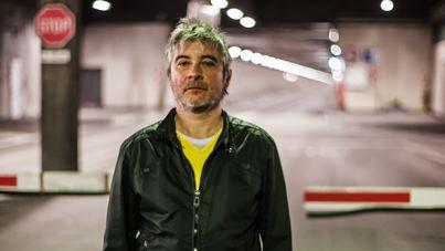 Massimo Furlan lors de sa performance dans le tunnel du Grand-Saint-Bernard. [Pierre Nydegger]