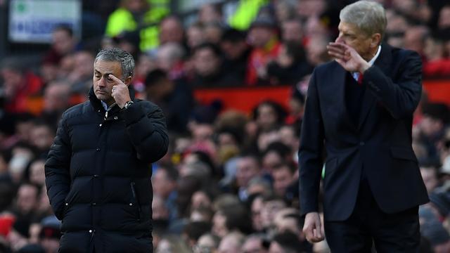 José Mourinho (à gauche) et Arsène Wenger ne garderont pas un souvenir impérissable de ce "choc". [Paul Ellis]