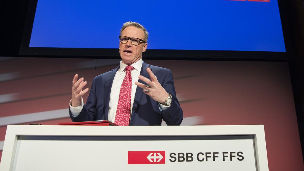 Le directeur général des CFF Andreas Meyer en mars 2016. [Keystone - Peter Schneider]