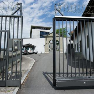 L'entrée de la prison de Thorberg, dans le canton de Berne. [Keystone - Lukas Lehmann]