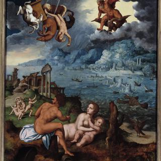 La chute de "Phaeton". Peinture de Claude Mignon (1535-1555 [Josse / Leemage]