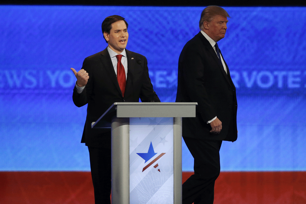 Les candidats modérés ont cherché à contrer Marco Rubio. [Reuters - Carlo Allegri]