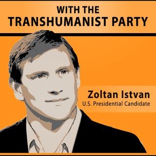 L'affiche de la campagne présidentielle de Zoltan Istvan. [Zoltan Istvan]