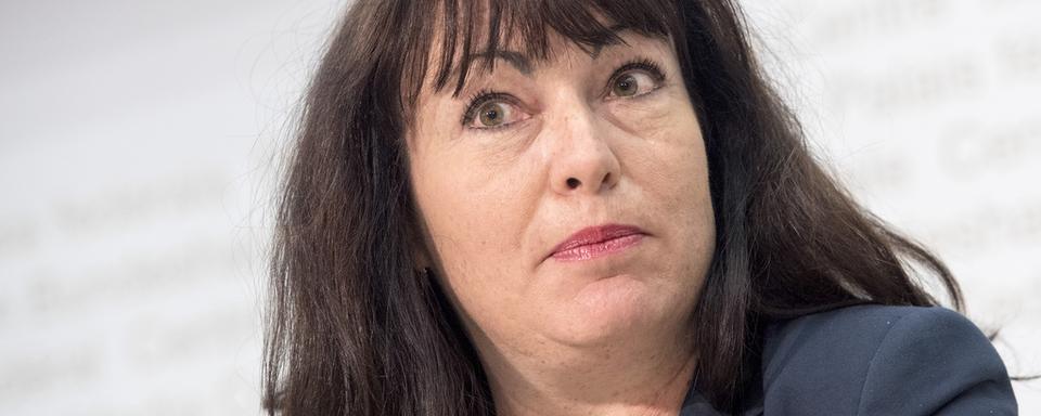 La vice-présidente du Parti socialiste suisse Géraldine Savary. [Keystone - Lukas Lehmann]