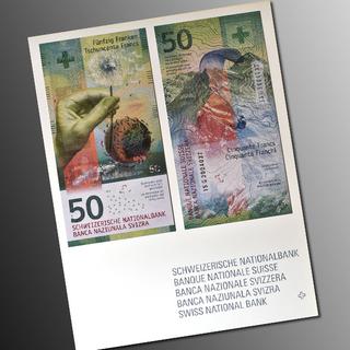 Le nouveau billet de 50 francs a été dévoilé par la BNS mercredi. [Keystone - Lukas Lehmann]