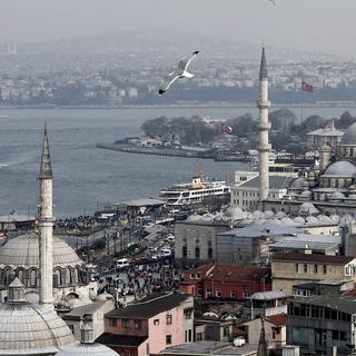 Vue générale d'Istanbul, où se tient le sommet entre la Turquie, la France et l'Allemagne sur la Syrie. [Sedat Suna]