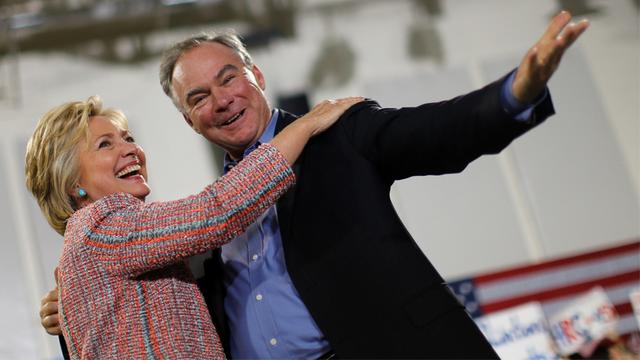 Hillary Clinton et Tim Kaine. [Reuters - Carlos Barria]