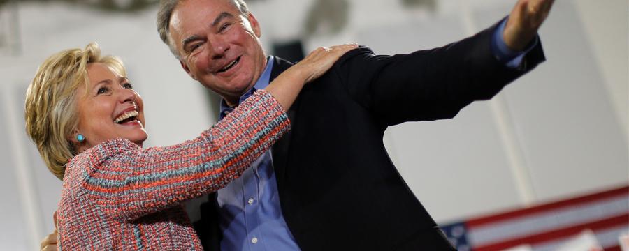 Hillary Clinton et Tim Kaine. [Reuters - Carlos Barria]