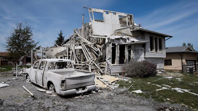 Des quartiers entiers de la ville ont été détruits. [Keystone - Codie McLachlan/The Canadian Press via AP]