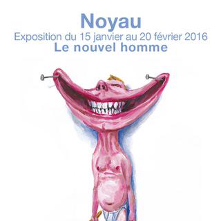 L'affiche de l'exposition "Noyau - Le nouvel homme" qui se tient jusqu'au 20 février 2016 à l'Espace Richterbuxtorf à Lausanne.