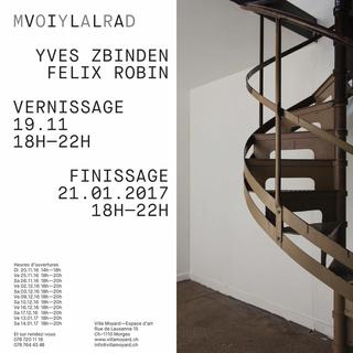 L'affiche de l'exposition "Yves Zbinden Félix Robin" à la Villa Moyard à Morges. [Villa Moyard]