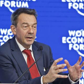 Peter Maurer, président du CICR au Forum économique mondial de Davos. [Michel Euler - AP Photo]