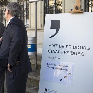 Elections à Fribourg, le 8 novembre 2015. [Keystone - Lukas Lehmann]