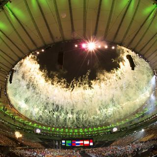 Bouquet final dimanche soir lors de la cérémonie de clôture des jeux paralympiques à Rio. [Szilard Koszticsak]