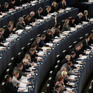 Le parlement européen débat du Brexit. [AFP - Frederic Florin]