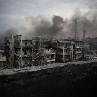 Depuis l'arrêt de la trêve, Alep est la cible d'intenses bombardements. [Keystone - AP Photo/Manu Brabo]