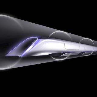 Une image de synthèse du système de transport ultrarapide Hyperloop imaginé par Tesla Motors. [Tesla Motors]