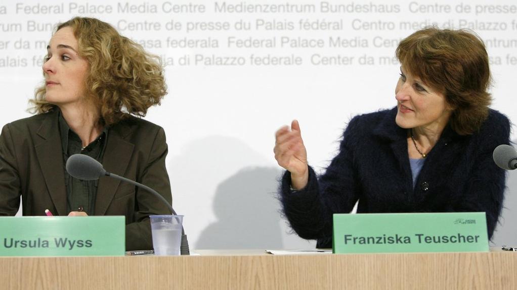 La socialiste Ursula Wyss et l'écologiste Franziska Teuscher. [Peter Klaunzer]