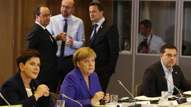 Les leaders européens ont repris leurs discussions sans la Grande-Bretagne mercredi. [EPA/Keystone - Pascal Rossignol]
