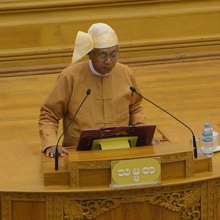 Le nouveau président birman Htin Kyaw. [AFP - Romeo Gacad]