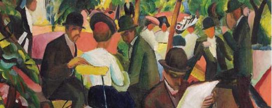 August Macke, "Gartenrestaurant", 1912. [Kunstmuseum Bern - August Macke, "Gartenrestaurant", 1912.]