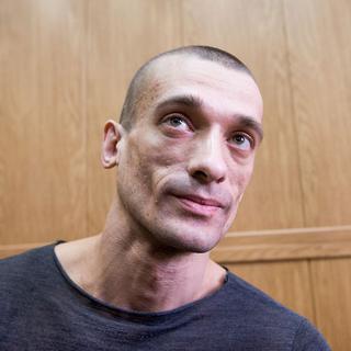 Pyotr Pavlensky lors d'une audience de justice à Moscou, le 18 mai 2016. [AFP - Alexander Utkin]