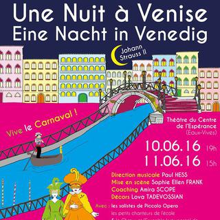 L'affiche du spectacle "Une Nuit à Venise" de Johann Strauss II. [DR]