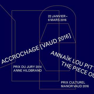 L'affiche des expositions Prix Manor et Accrochage [Vaud 2016]. [DR - musees.vd.ch/musee-des-beaux-arts]