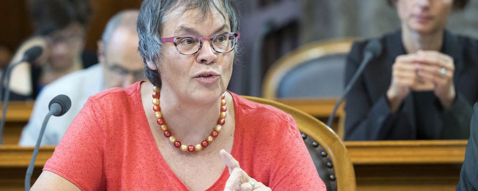 Liliane Maury Pasquier a été priée de se couvrir l'épaule. [Keystone - Anthony Anex]