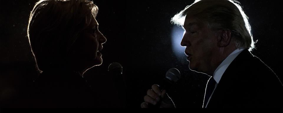 Hillary Clinton et Donald Trump face-à-face.