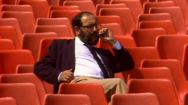 Umberto Eco à Locarno en 1985. [RTS]