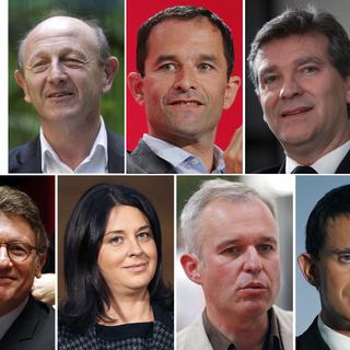 Les sept candidats retenus pour la primaire de la gauche française.