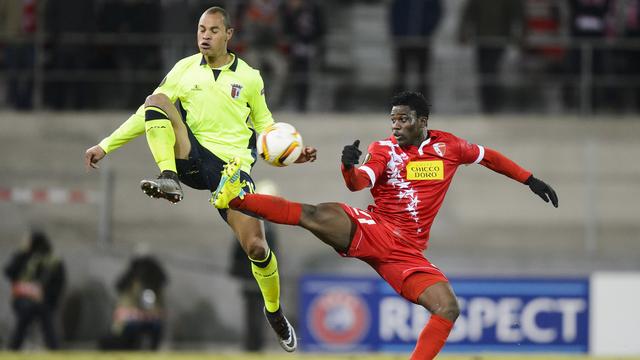 Sion - Braga le 18 février 2016 au stade de Tourbillon. [Keystone - Jean-Christophe Bott]