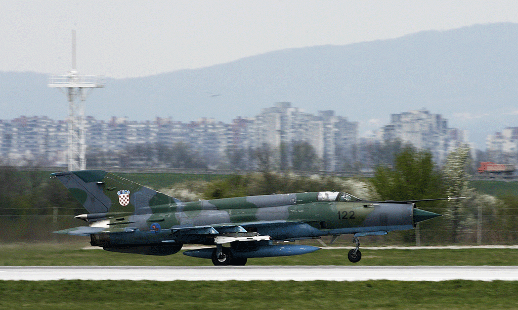 Un MIG-21 de l'armée croate. [Reuters - Nikola Solic]