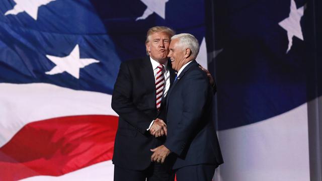 Mike Pence et Donald Trump à la convention républicaine à Cleveland. [REUTERS - Jonathan Ernst]