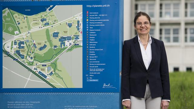 La nouvelle rectrice de l'Université de Lausanne, Nouria Hernandez. [Keystone - Jean-Christophe Bott]