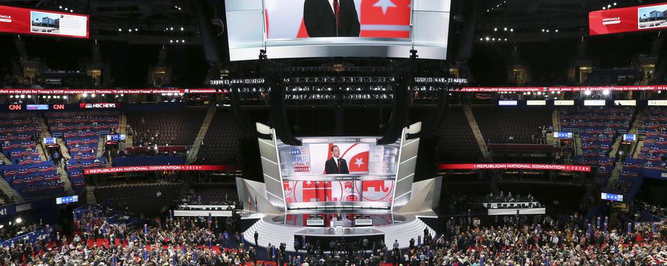 Le président du parti républicain Reince Priebus, à l'ouverture des débats à Cleveland, dans l'Ohio, le 18 juillet 2016. [Reuters - Aaron Josefczyk]