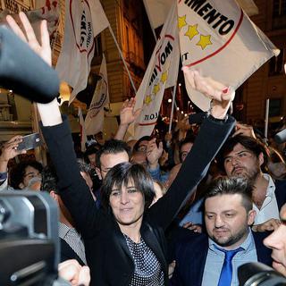 La nouvelle maire de Turin, Chiara Appendino, membre du Mouvement 5 Etoiles. [Alessandro di Marco]