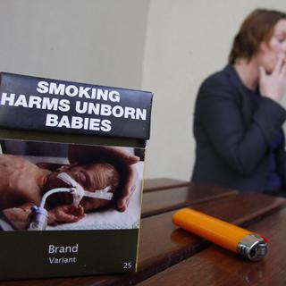 Exemple de paquet de cigarettes en imposé en Australie [EPA/Keystone - Lukas Coch]