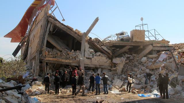 Les ruines d'un hôpital soutenu par MSF, dans le nord de la Syrie. [AFP]
