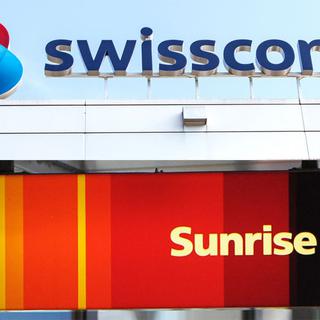 Swisscom et Sunrise. [Keystone]