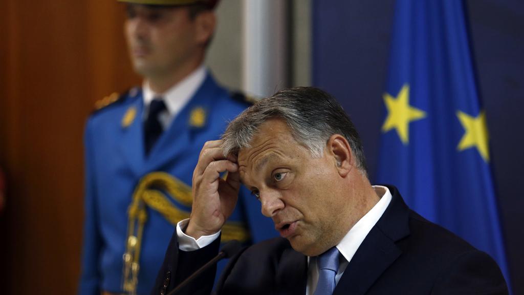 La politique de Viktor Orban agace de plus en plus les Européens. [Keystone - AP Photo/Darko Vojinovic]