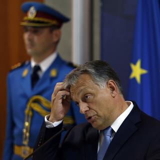 La politique de Viktor Orban agace de plus en plus les Européens. [Keystone - AP Photo/Darko Vojinovic]