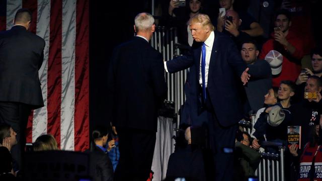 Donald Trump lors d'un meeting à la veille de l'élection présidentielle. [Reuters - Jonathan Ernst]