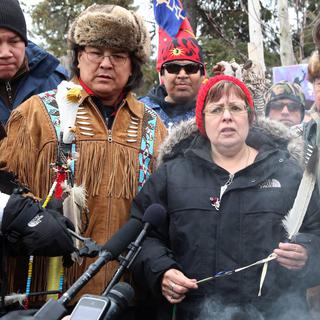 La cheffe des Attawapiskat, Theresa Spence, en janvier 2013. [AP Photo/The Canadian Press/Keystone - Adrian Wyld]
