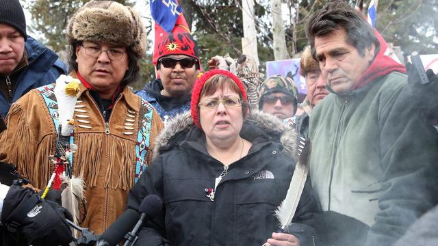 La cheffe des Attawapiskat, Theresa Spence, en janvier 2013. [AP Photo/The Canadian Press/Keystone - Adrian Wyld]